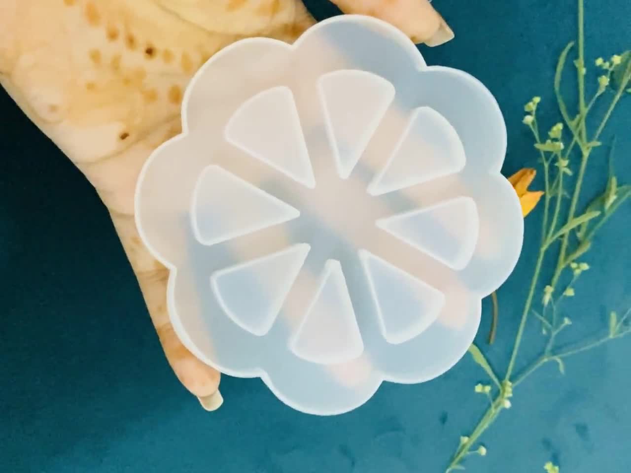 Irregular Round Designer Coaster Mold Silicone Epoxy Resin 