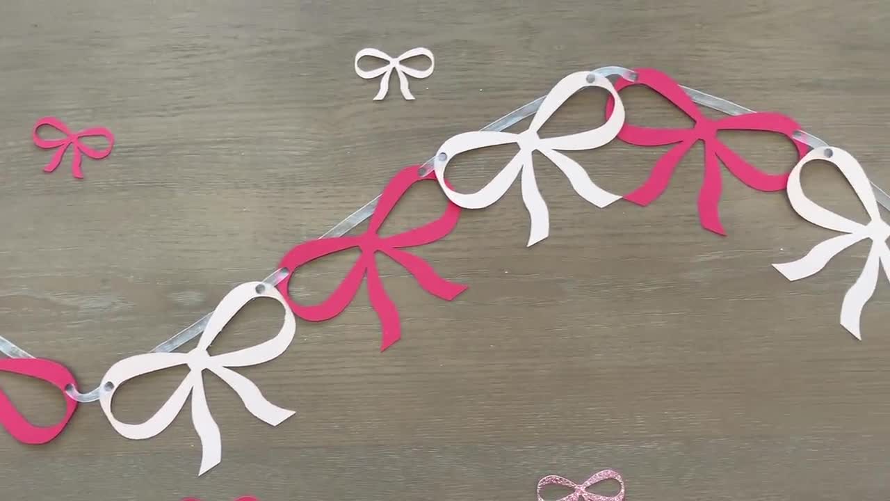 6 Ghirlande Di Fiocchi Rosa In Raso – Decorazioni Da Appendere Per Feste, Baby Shower, Compleanni E Addii Al Nubilato