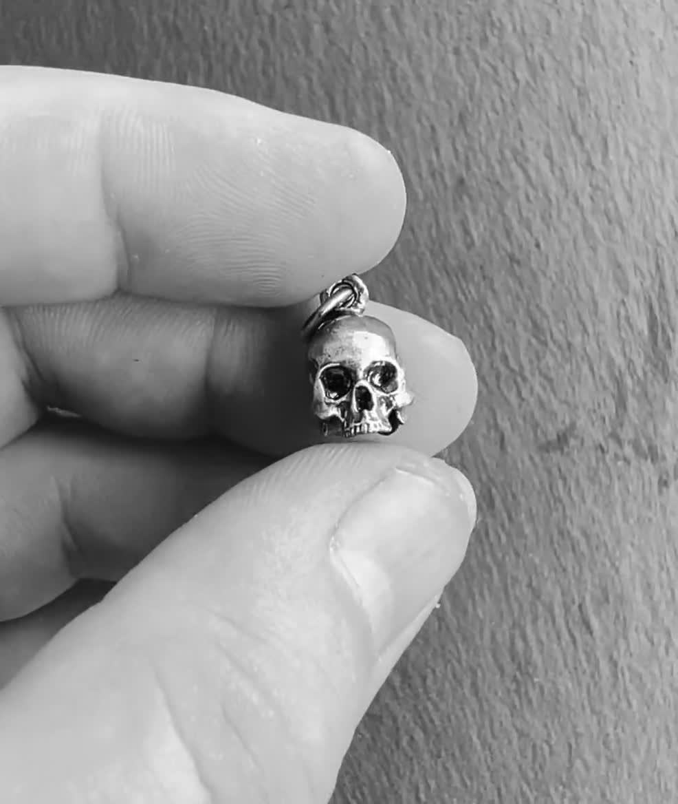 Collana Uomo Con Ciondolo Teschio In Argento Sterling 925 – Regalo Vintage