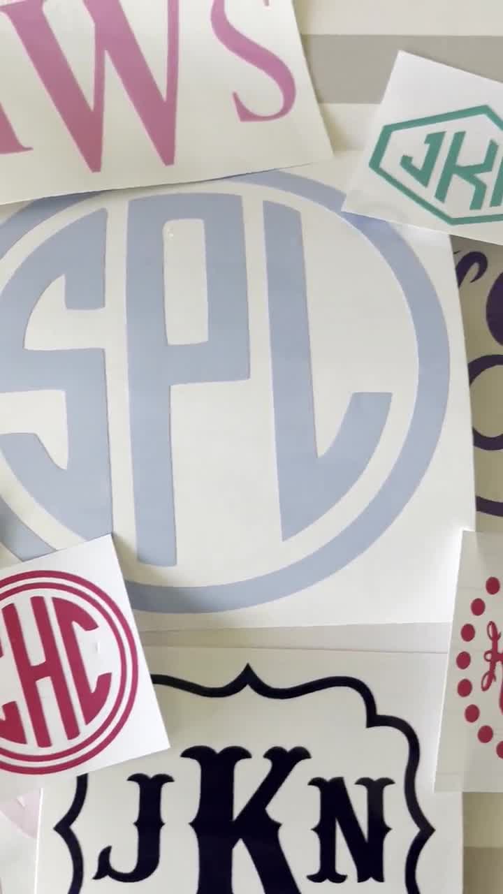 Custom Vinyl Monogram Decal