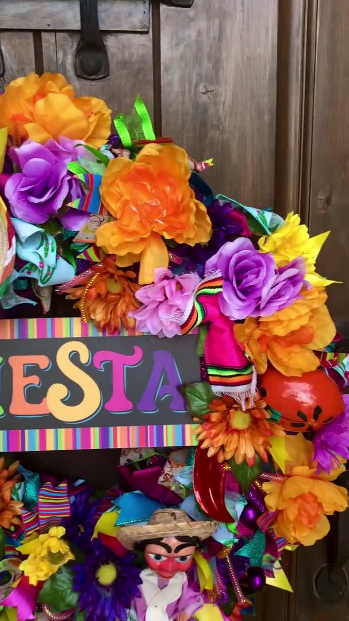 La Bonita Paper Flower Fiesta Wreath