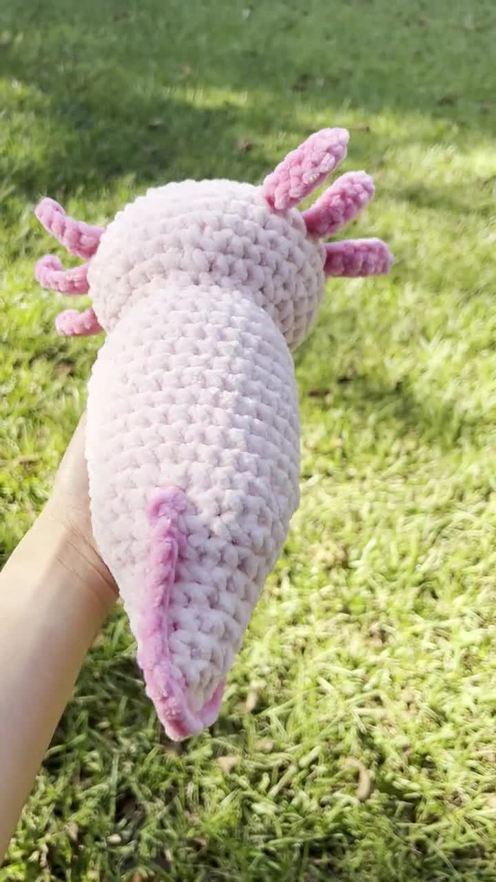 Crochet Axolotl Pattern NO SEW Mini Axolotl Keychain PDF Download