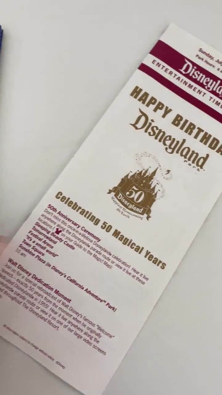 Fantastic 3-Piece Disneyland Park 50th Anniversary Guide Map Brochure Set -  7/15/05 - California Adventure - Entertainment Guide -