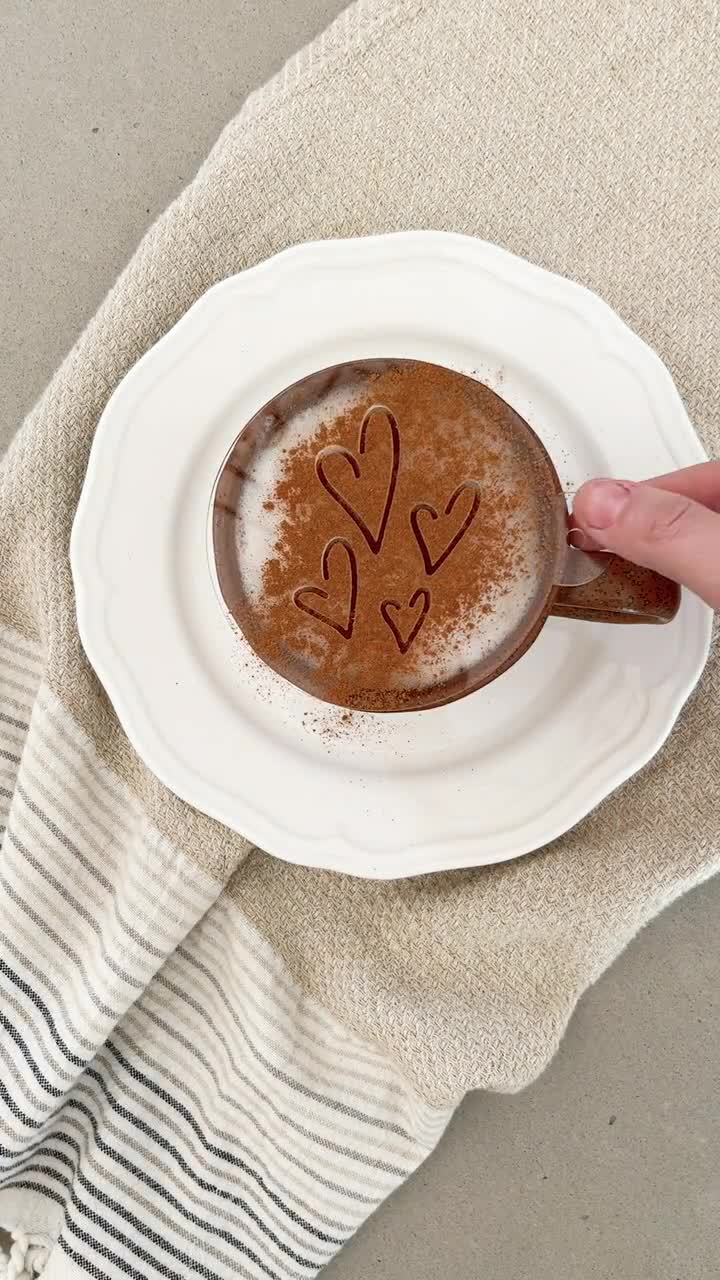Coffee Stencil Art, Hearts, Coffee Art Stencil, Latte - Cappuccino Stencil, Cookie Art, Stencil, Etsy Art Art, DIY You Love Coffee Calligraphy
