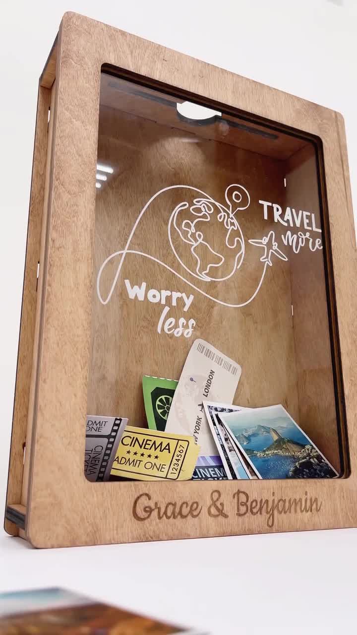 Travel Adventure Archive Box, Travel Memory Box, Ticket Saver Box