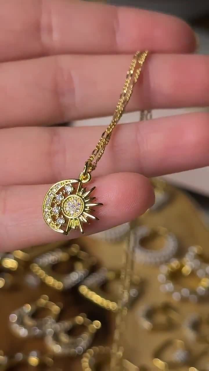 Celine Daoust Baby Sun & Moon Necklace - Necklaces - Broken English Jewelry  – Broken English Jewelry