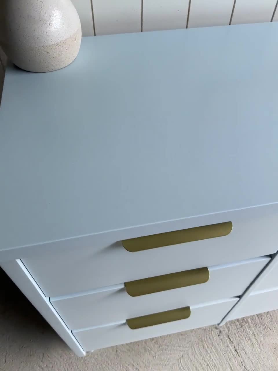 SOLD  Refurbished Baby Blue MCM Dresser