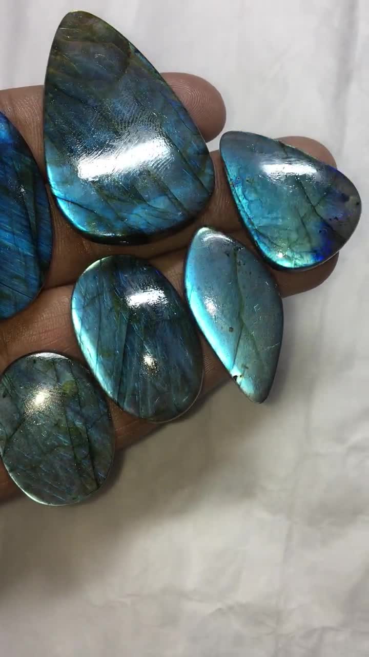 Rabiyajewels Dark Blue Labradorite Blue Labradorite cabochon Sale meaning AAA Quality gemstone Stone Labradorite Blue Cabochon