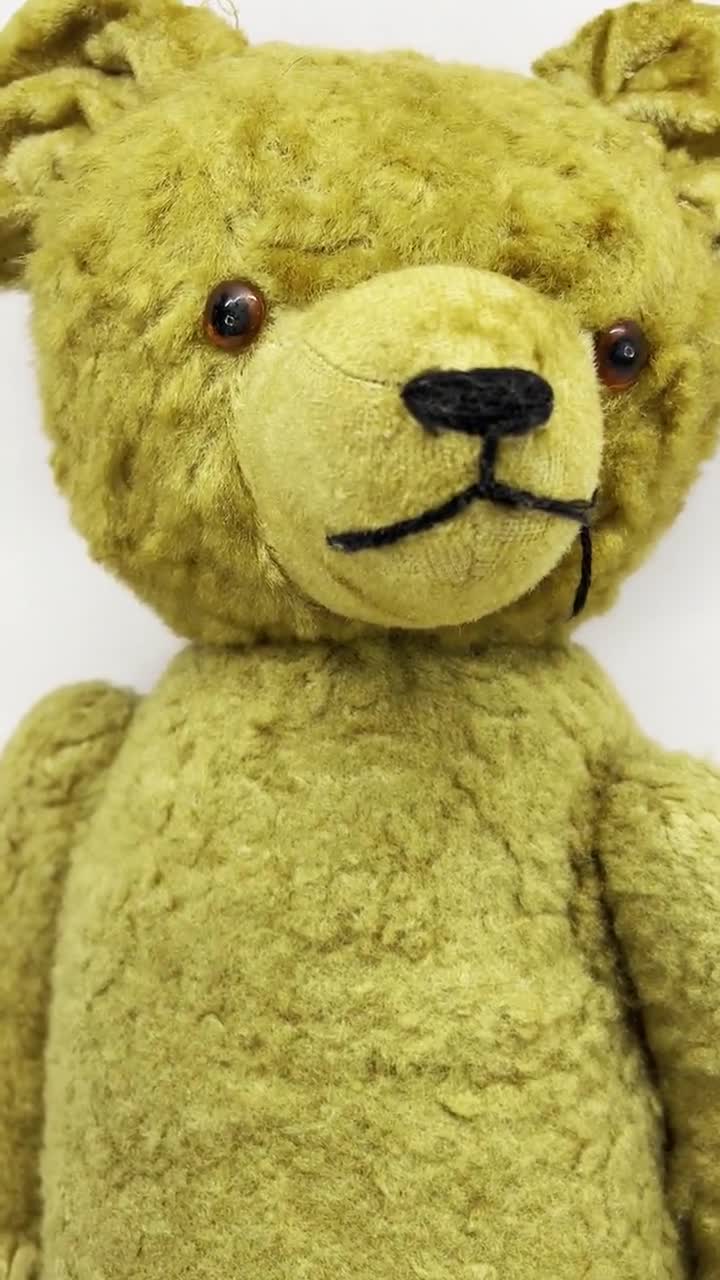 Ours en peluche blanc vintage des années 40 fabriqué en Allemagne 20 cm - Canada
