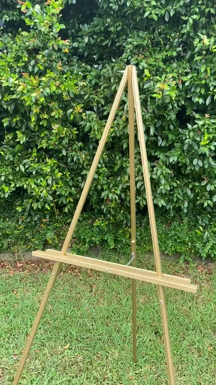 Wedding Easel Stand for Sign Stand for Wedding Solid Wood Easel Wood Floor Easel  Wedding Sign Stand up to 20lbs, up to 30 X 40 Inches 