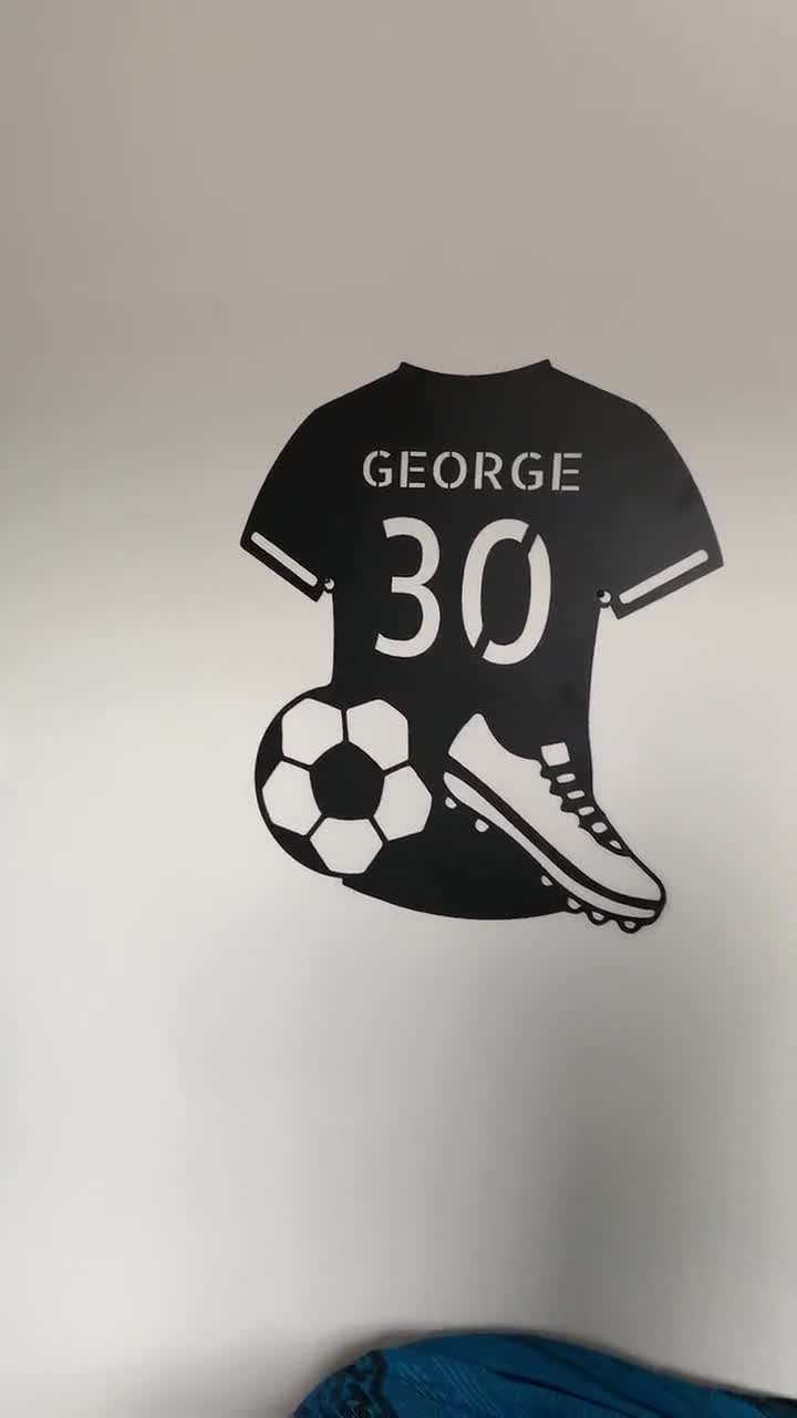 Personalized Soccer Jersey Metal Sign, Wall Hanging Decoration, Birthd –  All Family Gear Collections