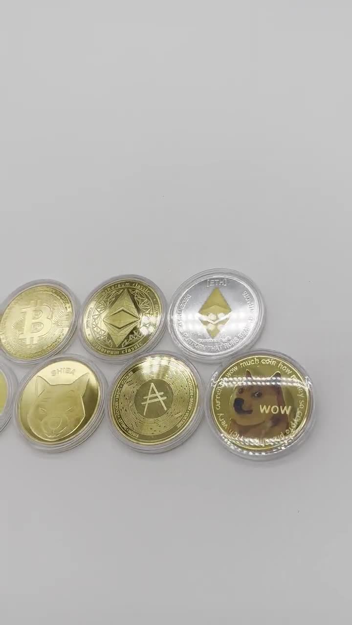 Cryptocurrency Souvenir Kirpi Shiba Inu Coin Set - Gold & Silver Plated  Crypto Souvenir With Cases Gold Silver Plated Coins