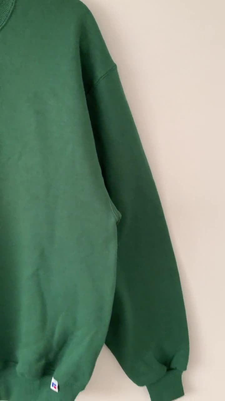 Vintage 90s Deadstock Russell Athletic Green Crew Neck
