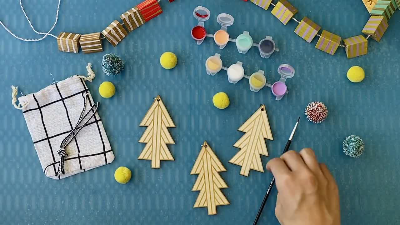 Diy Ornament Kit, Holiday Decor Painting Kit, Christmas Ornament