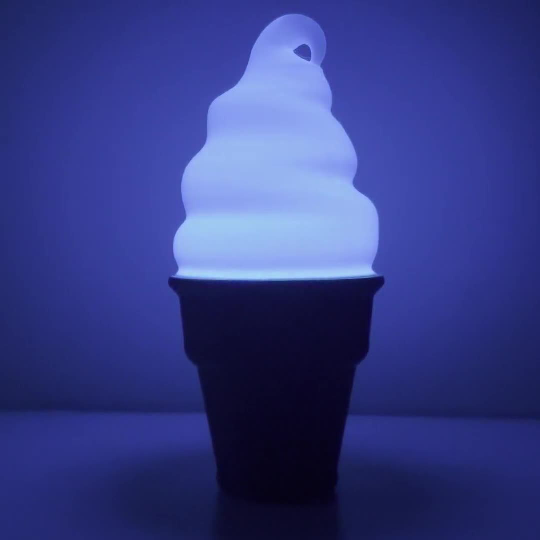 ソフトクリームランプ：リモコン付きRGB LEDナイトライト - Etsy 日本