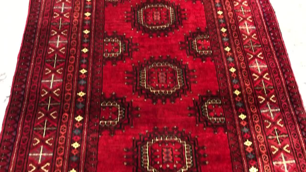 4x6 アンティーク エルサリ トルクメンラグ | ハンドノットウール