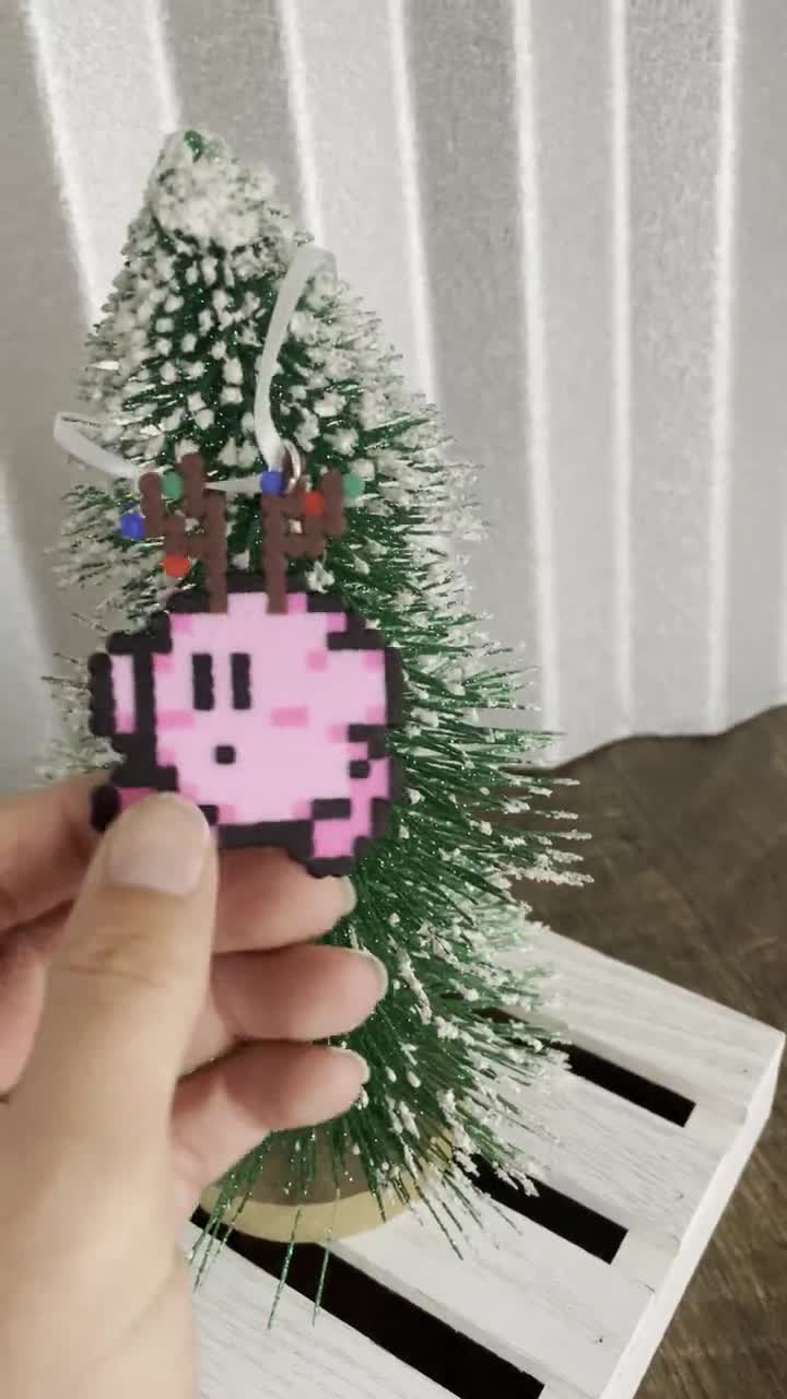 Kirby Reindeer Christmas Decorations Nerdy Tree Ornaments Video Game Christmas  Theme Kirby Xmas Baubles Perler Bead Ornaments 