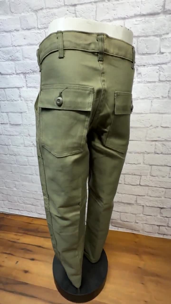 NWT 28x26 Green Fatigue OG-107 Style Unisex Pants Made in U.S.A.