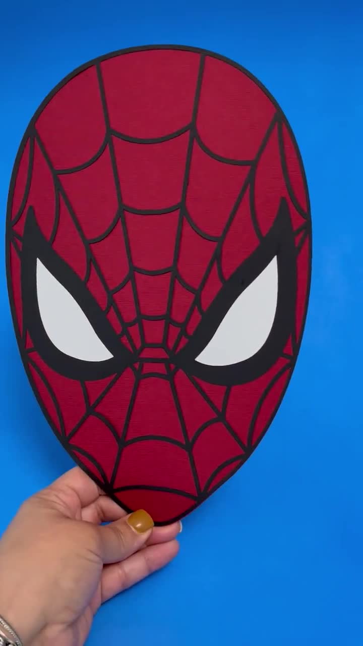 Fiesta de Spiderman, Cara de Spiderman, Decoración de Spiderman, Cumpleaños de niño, Adorno para tarta de Spiderman, Suministros de cumpleaños, Cumpleaños de niño, Decoración de habitación video poster