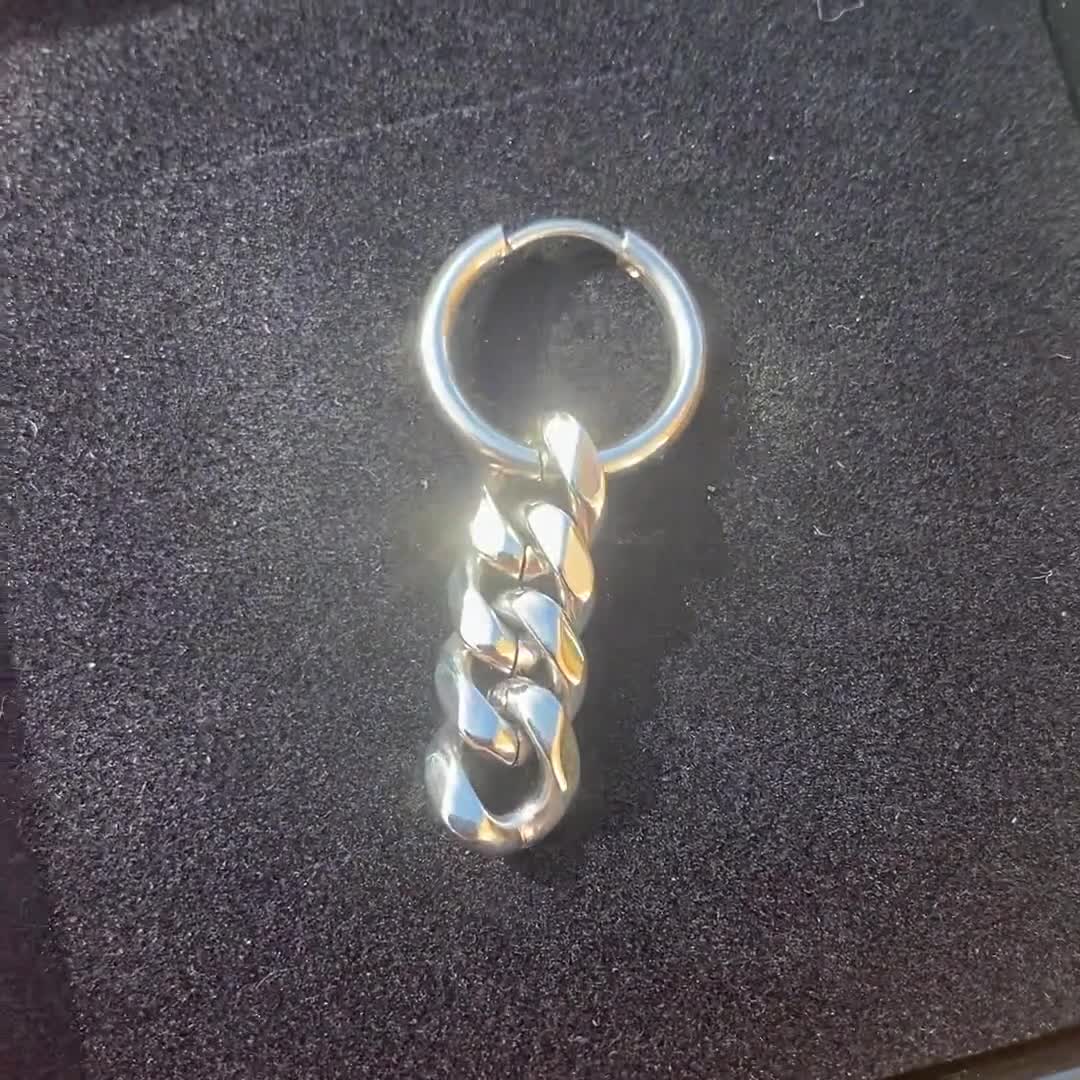 Collana Da Uomo A Maglia Cubana Spessa 13mm Con Catena Con Logo Nero Opaco Corss Bracciale Con Collana In Acciaio Inossidabile Hip Hop Per Uomo - Foto 12