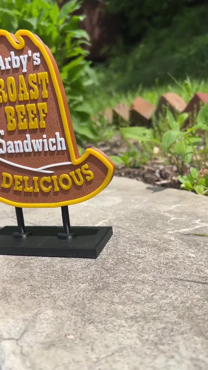 Classic Arby's Sign - Miniature Version of Vintage 10-gallon Hat