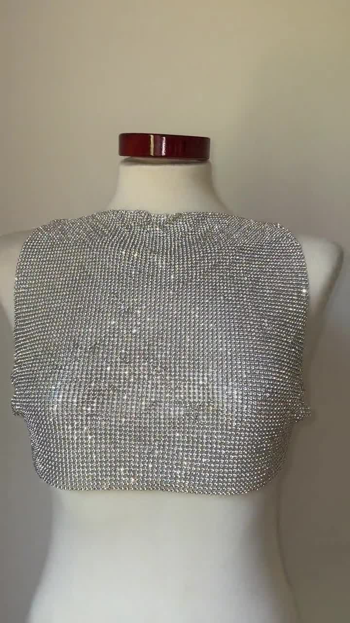 Spectrum Crystal Top | Mesh Chainmail Party Clothing Going