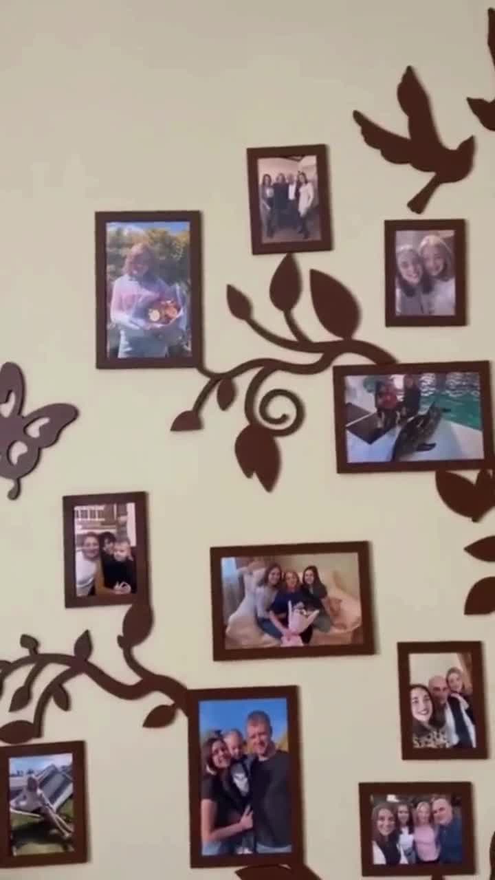 Collage de marcos de fotos, árbol genealógico personalizado para decorar  recibidor, sala de estar, dormitorio, escalera, regalo del 25 aniversario  de bodas para padres -  México
