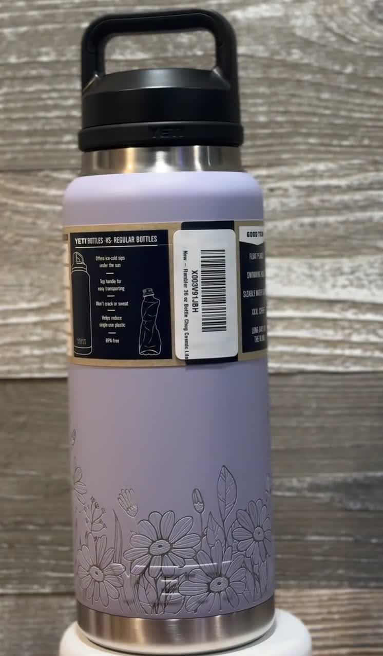 Laser Engraved Yeti Rambler - 26oz, 36oz or 46oz Customized With