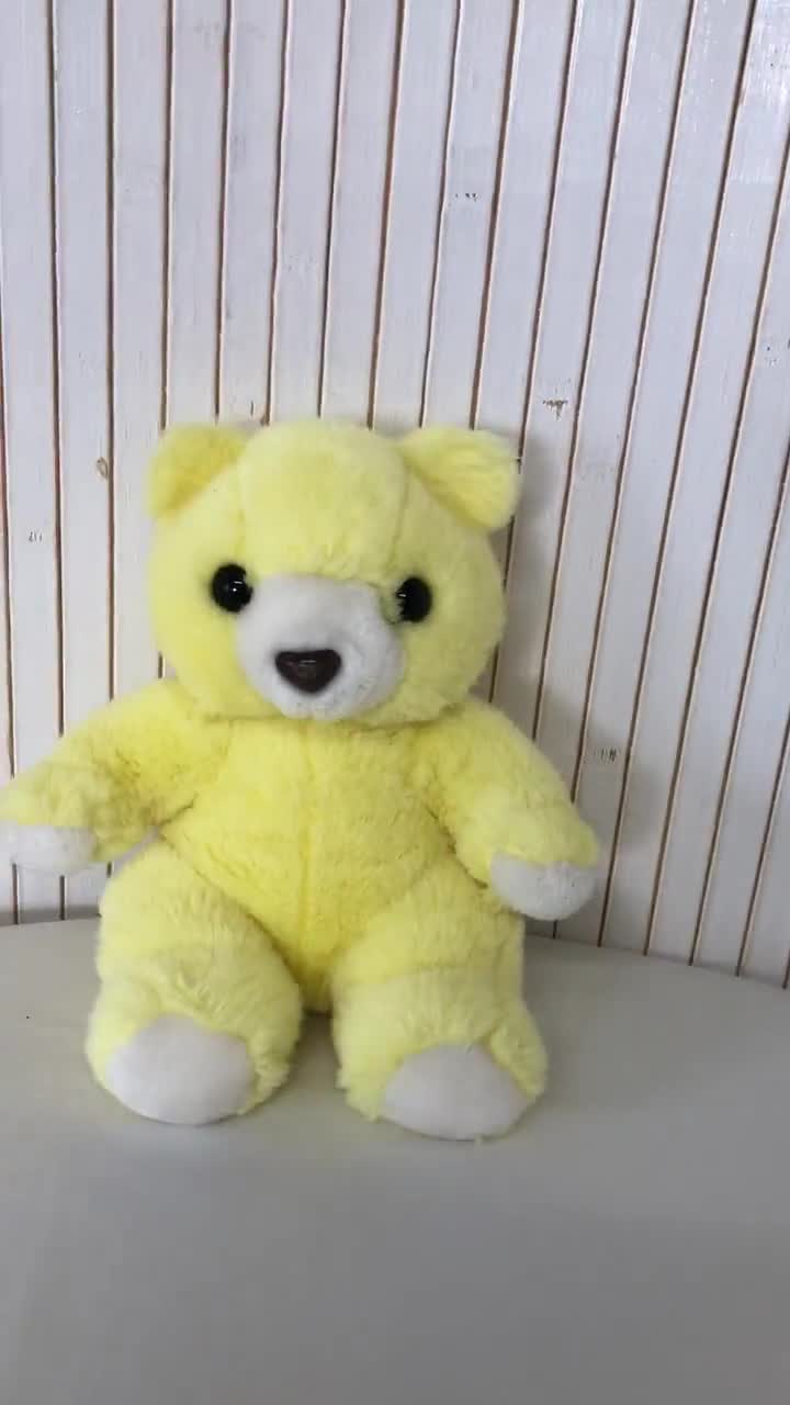 アンティーク テディベア くま ぬいぐるみ ヴィンテージ 美品 yellow ヴィンテージイエローベアぬいぐるみ子供時代の思い出ベビーギフト