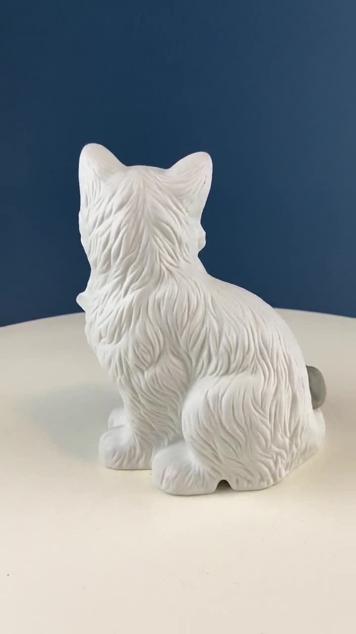Nuova lampada a forma di gatto in vetro colorato, in resina, 3D, da