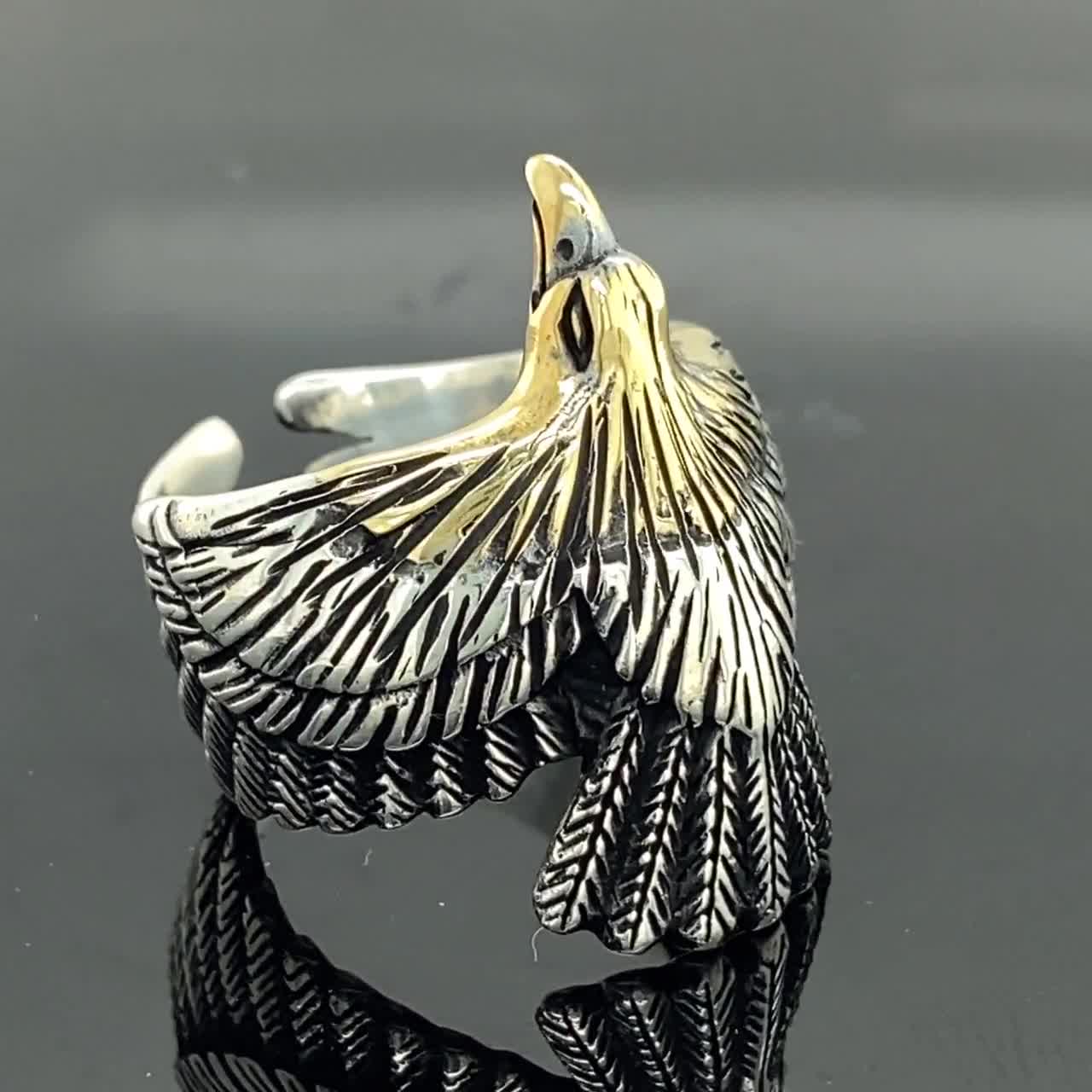 Black Hills Gold ring Eagle leaves size 8.75 sterling silver women men –  SpiritbeadNW