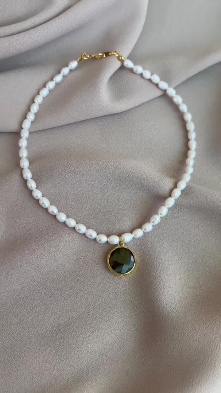 Collier Perles Labradorite – Envoi Offert, Neuf Avec étiquettes