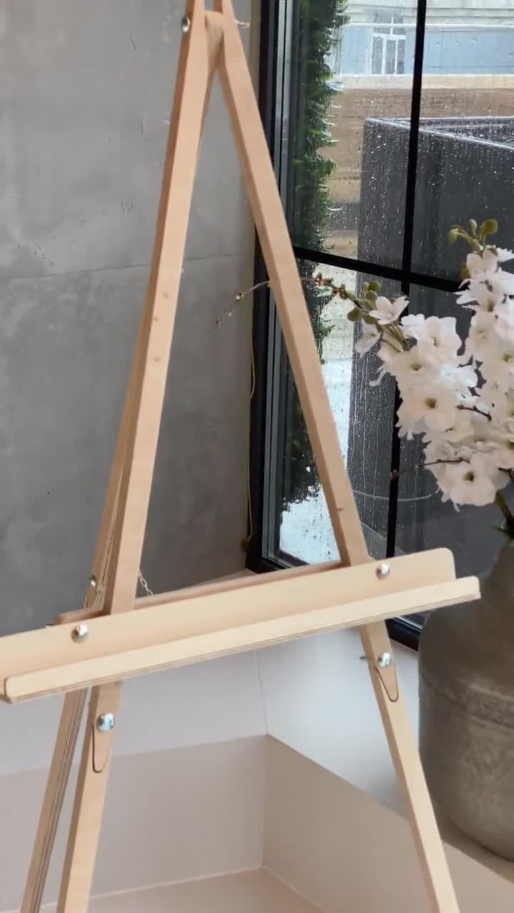 Portable Large Photo Easel Stand, Rustic Display for Wedding