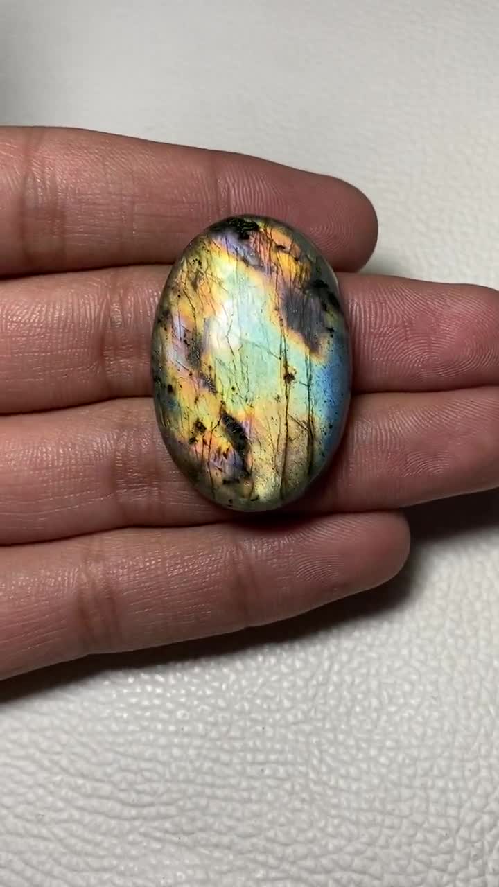 Natural Multifire Labradorite Gemstone Handmade Cabochon Oval Shape Cabochon shops Weight 210 Carat. Use For Making Wire Wrap Jewelry