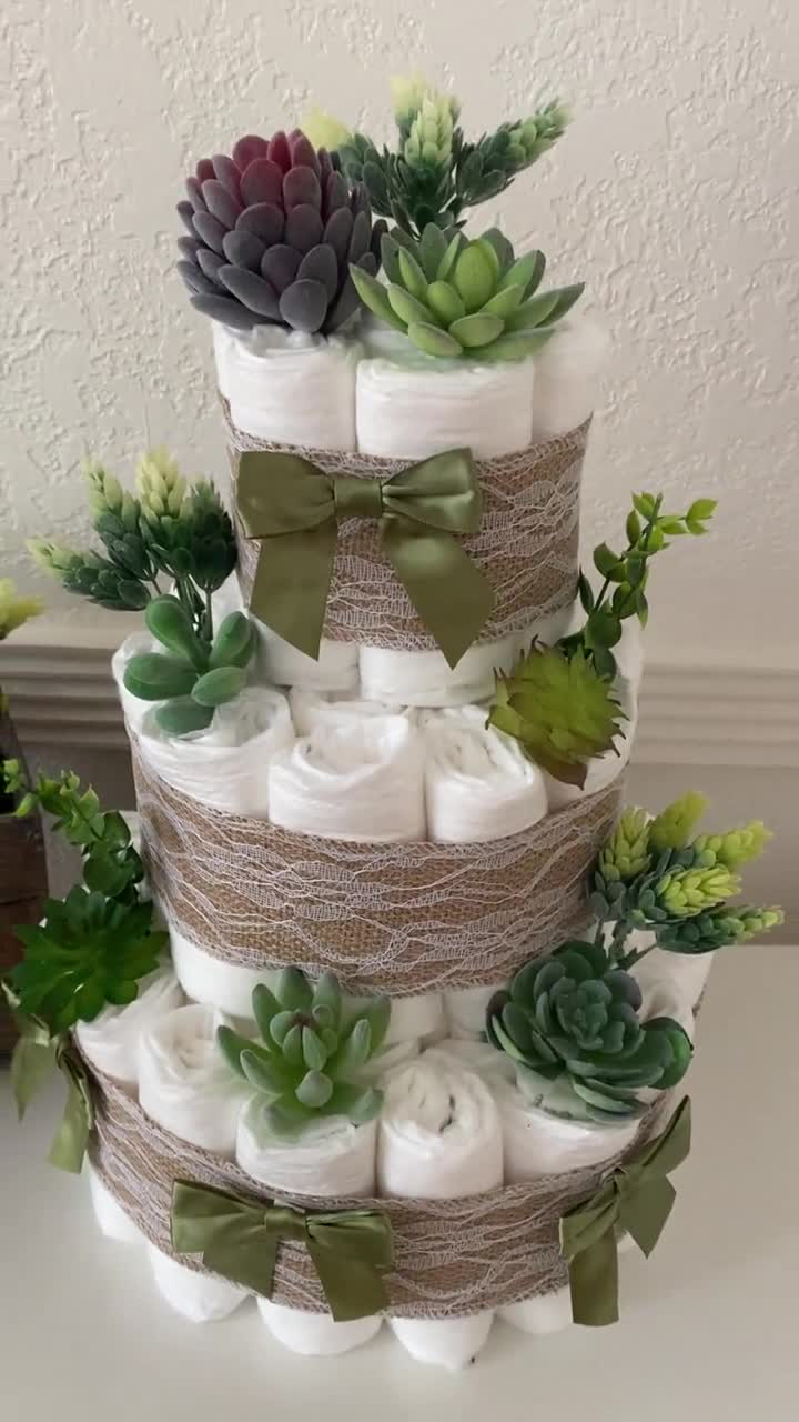 Succulent baby shower cake deals