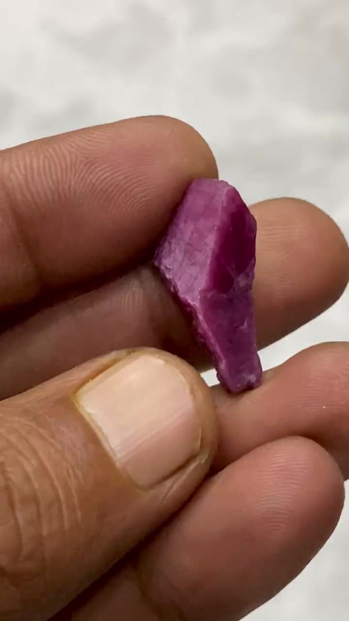 Raw Nigerian Ruby Gemstone: 14 Carat Untreated Crystal - Etsy