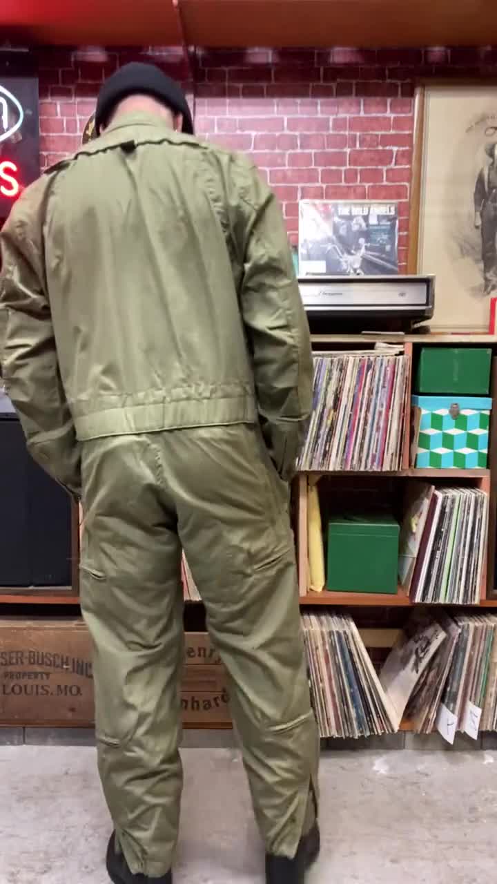 U.S. Army Olive Green Utility Mechanic Flyers Coveralls Jump