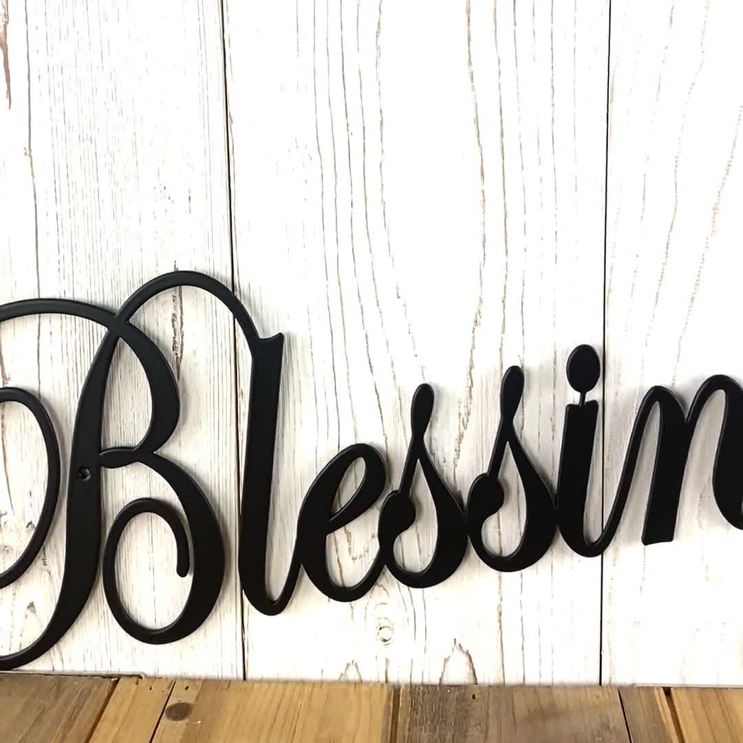 Blessings Metal Wall Sign: Laser Cut Family Home Decor - Etsy