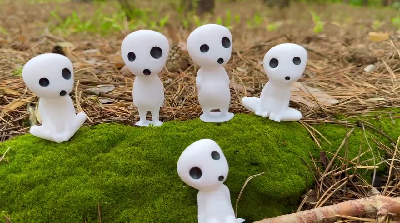森の精霊コダマの置物 5体セット | スタジオジブリ風インテリア