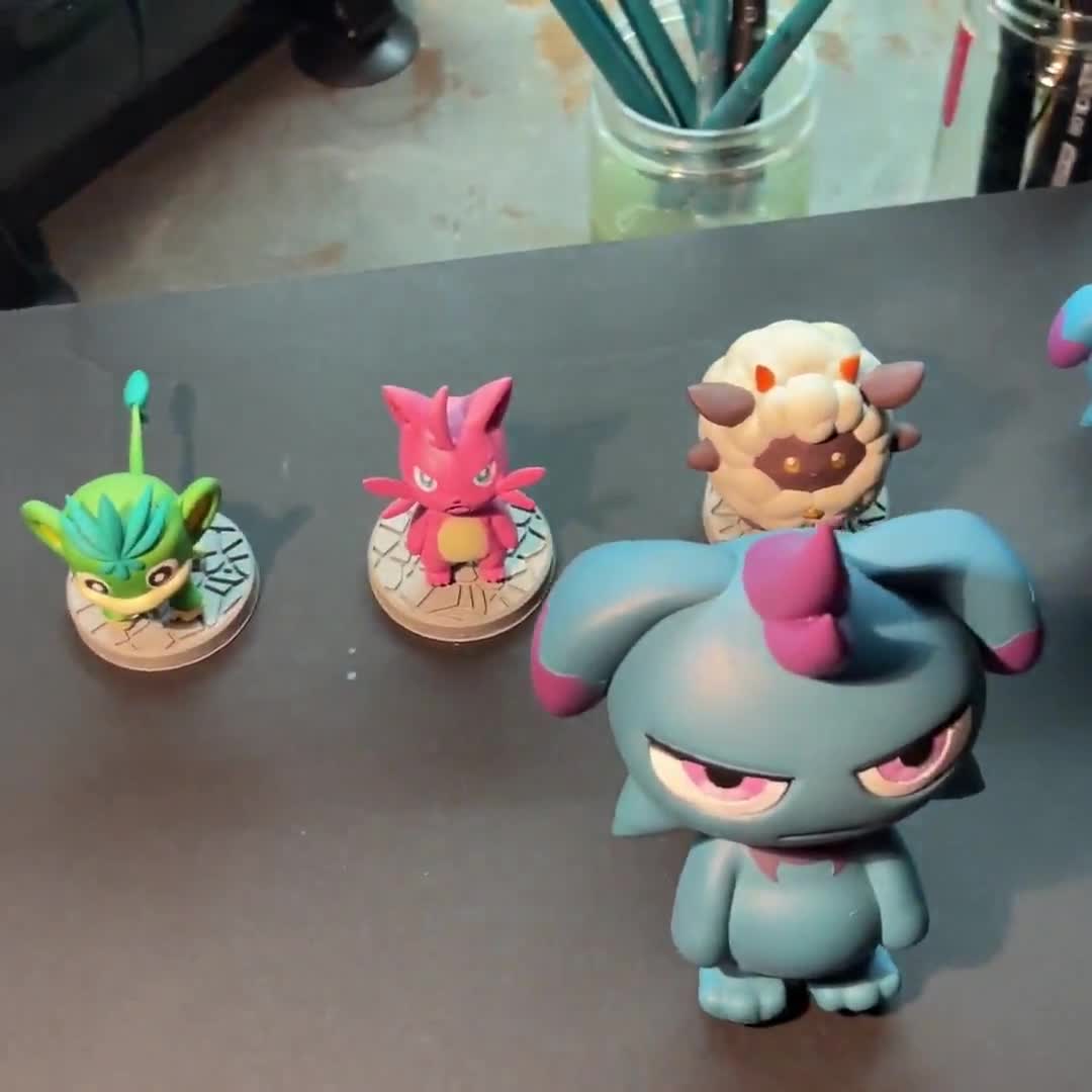 Palworld Figure / Suzaku Aqua / Hand Painted video poster