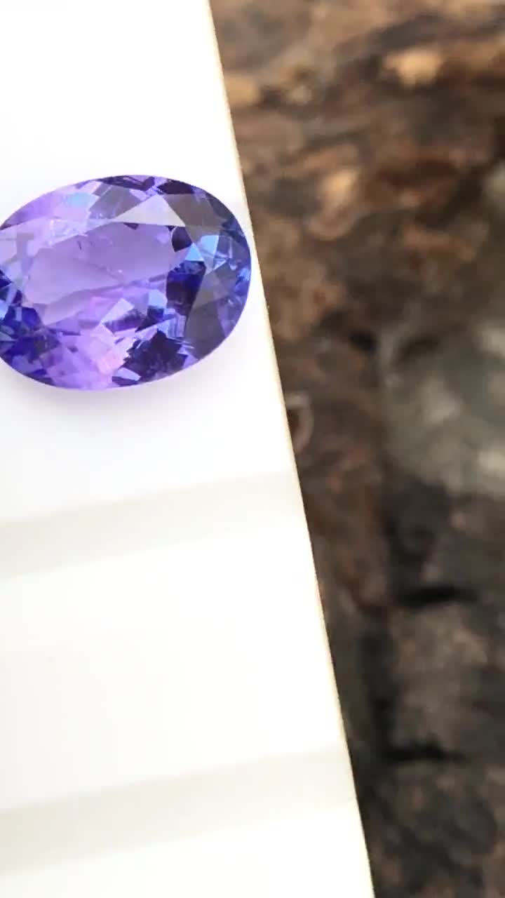 Tanzanite Viola Naturale Da 7 Ct Gemma Sciolta A Taglio Ovale - Foto 13
