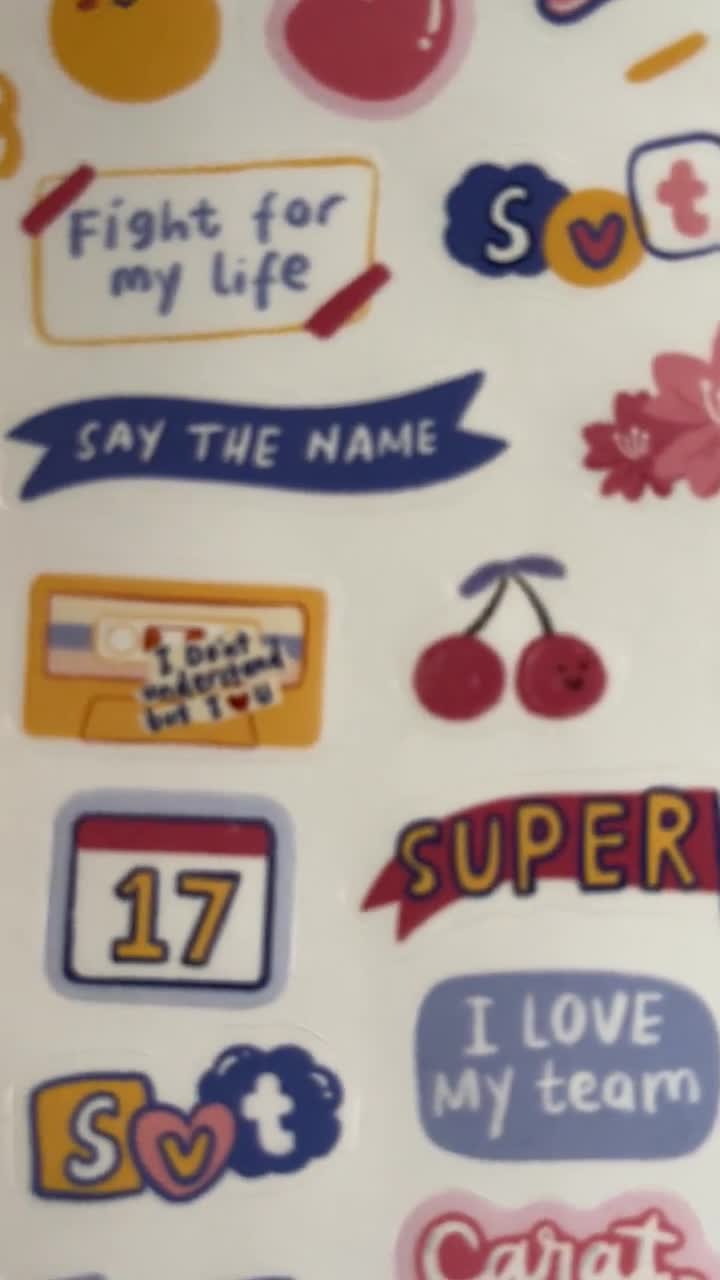Seventeen FML Kpop Sticker Sheet: Waterproof Vinyl Laptop Decals