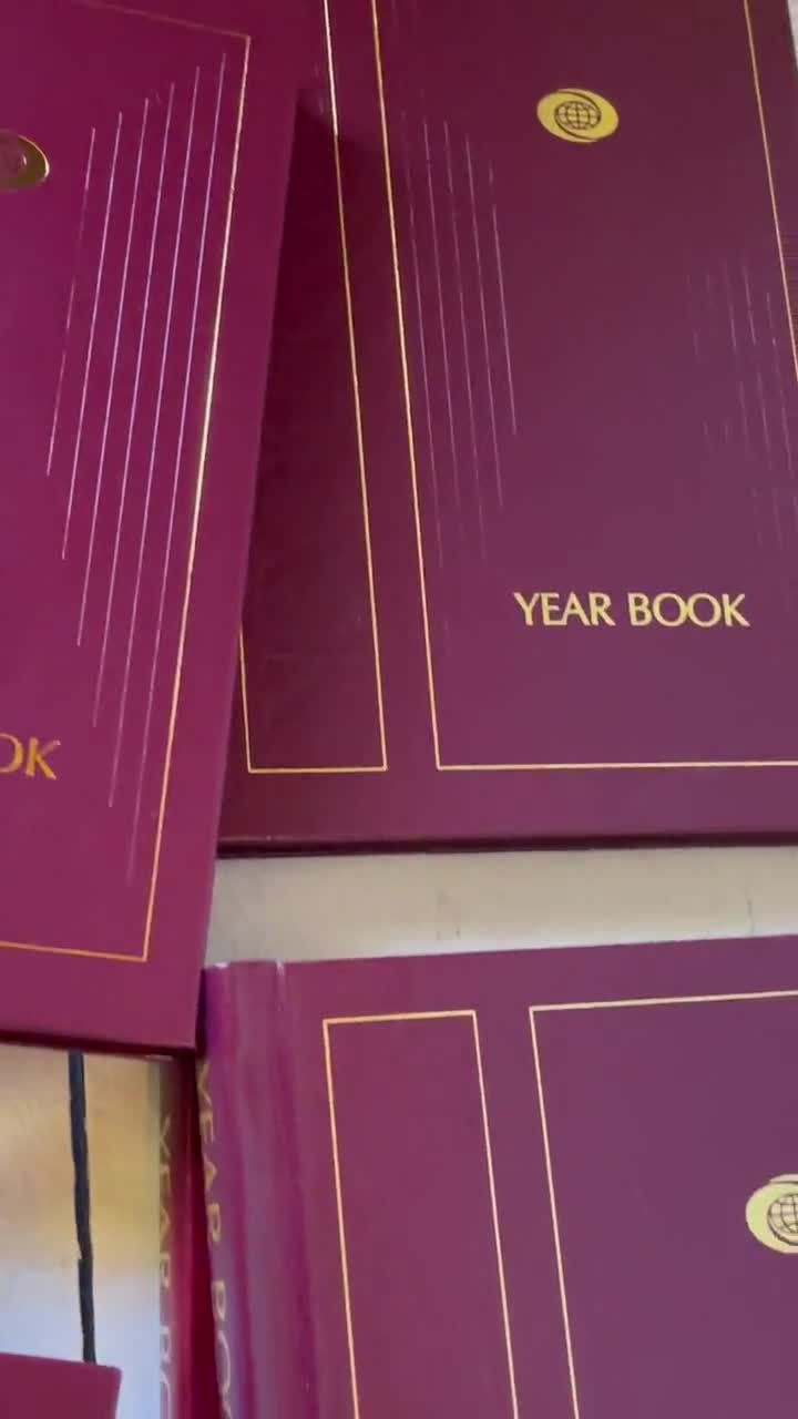 1989 - 1997 YEAR BOOKS, 9 Books in All, Red Year Books