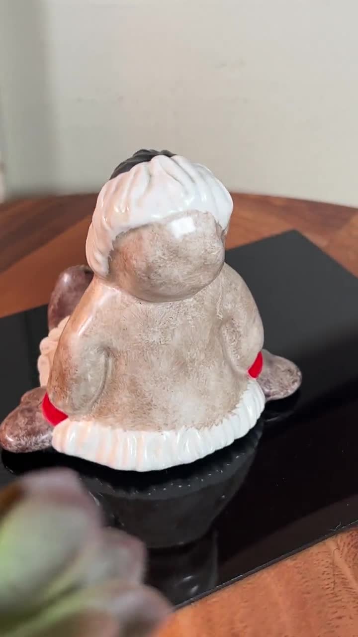 C.アラン・ジョンソン　エスキモー　陶器フィギュア C. Alan Johnson Kaipuk Eskimo Girl Figurine 1962 White Coat