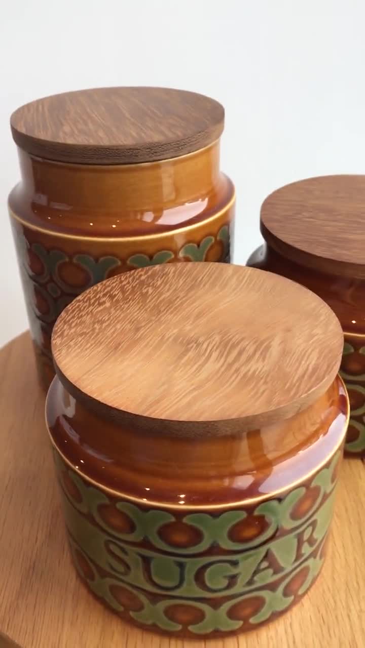 Hornsea Bronte Storage Jars, Cannisters, Vintage Hornsea