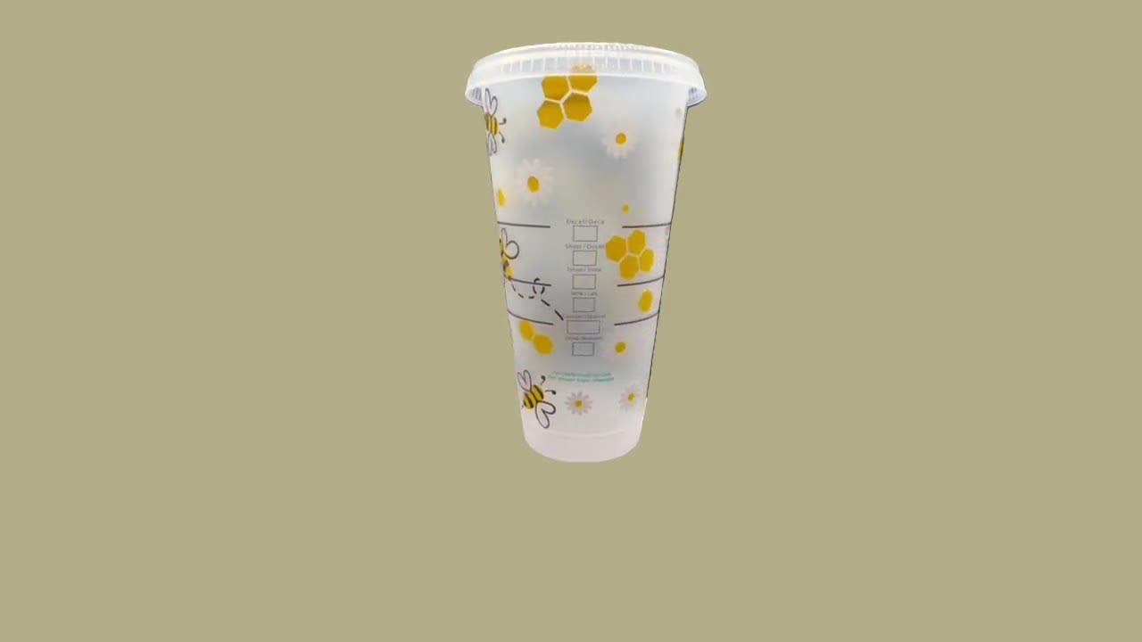 16 oz clear plastic cups disposable 100 Pack