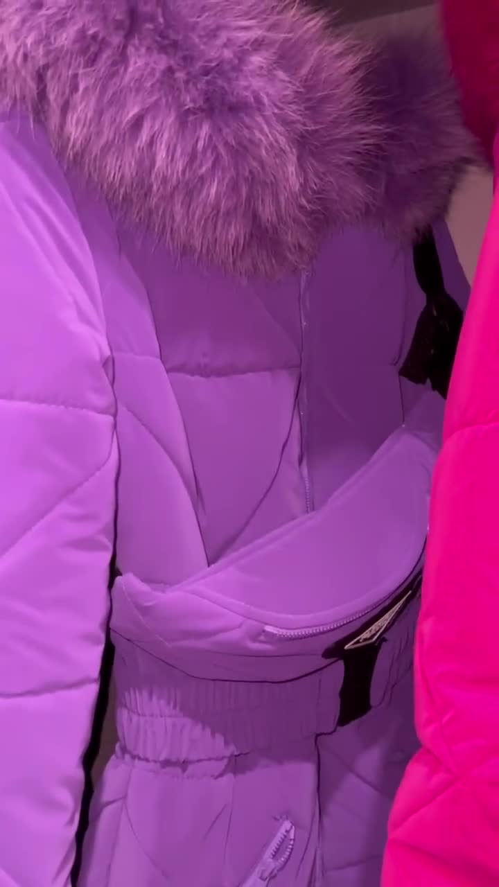 Tuta Da Neve Donna 2 Pezzi - Impermeabile, Con Cappuccio In Pelliccia, Taglie Grandi - Foto 5