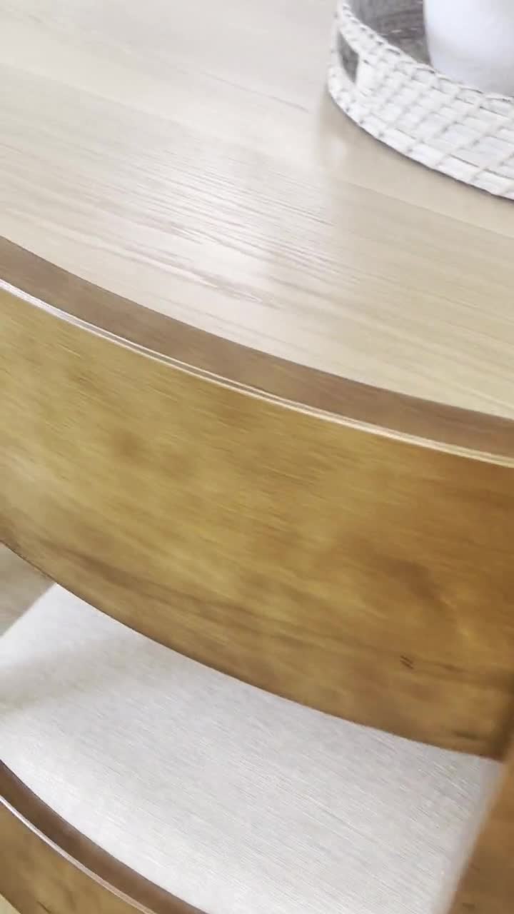 SUPERNOVA - Mesa de comedor estilo Parsons de madera maciza acanalada (hecha a pedido) video poster