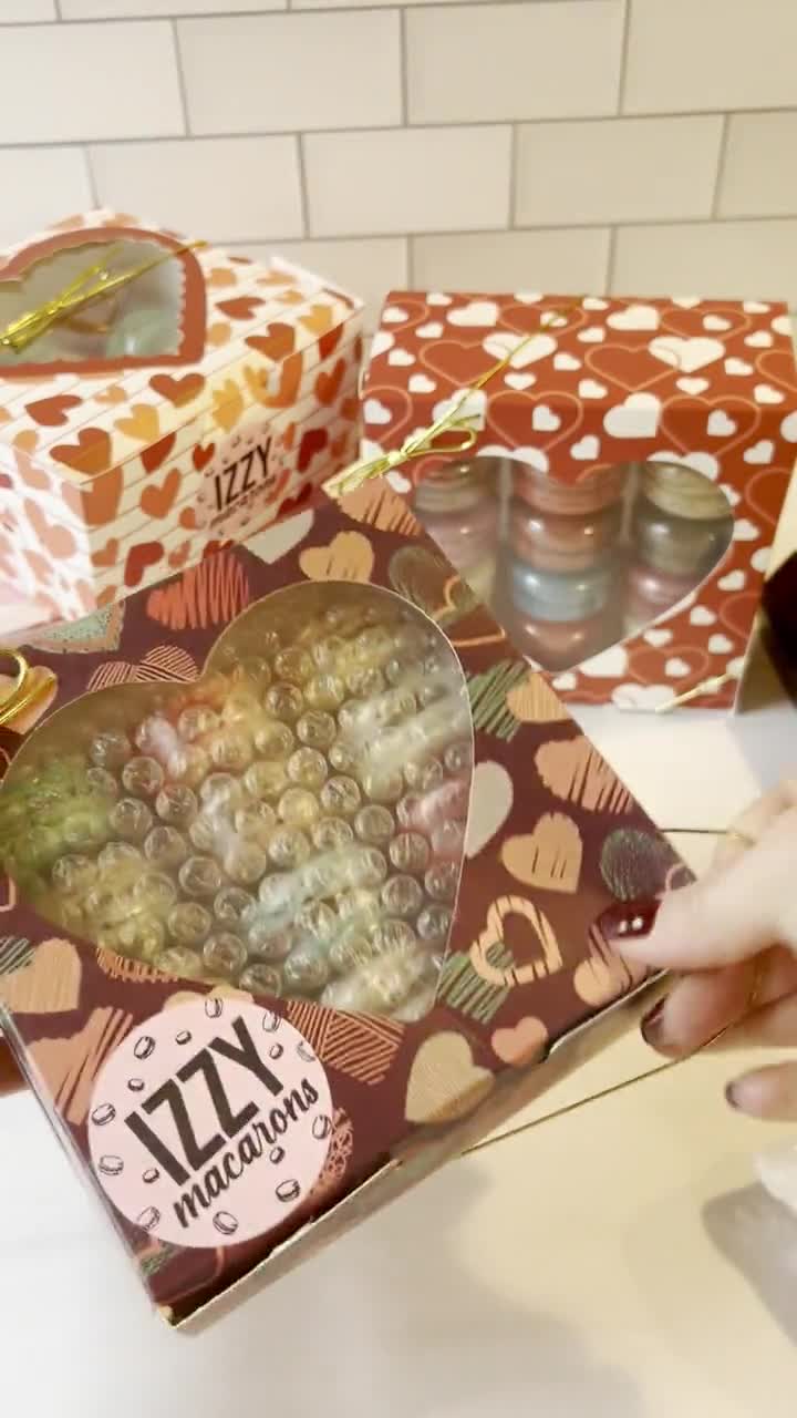 12 French Macarons Valentine's Box - Assorted/choose Your Flavor