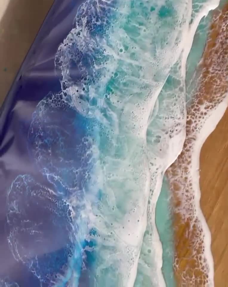 6' Ocean Surfboard With Waterfall Edge, Surfboard Wall Art - Etsy